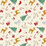 Papier cadeau Hiver enchanté multicolore 70 cm x 50 m 80 g/m²  - Papiers cadeaux Noël