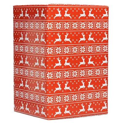 Papier cadeau jacquard rouge & blanc 70 cm x 100 m 80 g/m² – Le rouleau - Papier cadeaux couchés à motifs-3