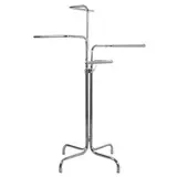 Portant 4 bras droits - hauteur réglable 110/180 cm - Portants à vêtements multibras