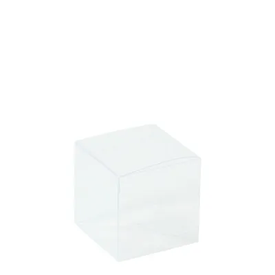 Ballotin transparent 6 x 6 x 6 cm PVC - Boîte à bonbons transparente - Lot de 10 - Ballotins chocolats vides