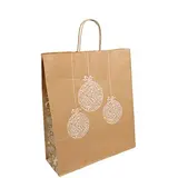 Sacs kraft à motif de Noël Natale - Sacs kraft à motifs