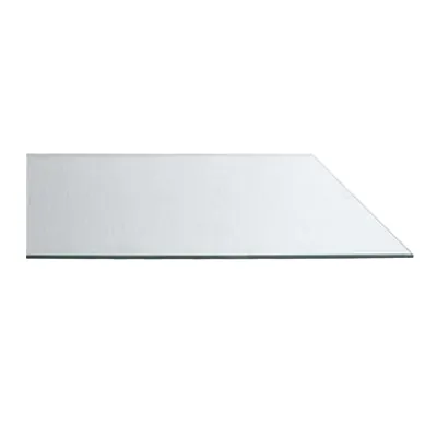 Tablette transparente verre trempé pour rayonnage magasin 66,5 x 30 cm, ép. 8 mm, angles arrondis - Lot de 2 - Tablettes Verre