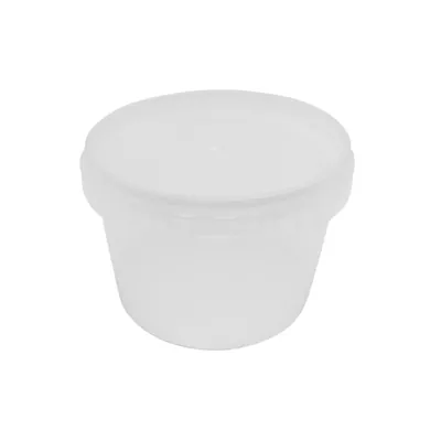 Pot inviolable plastique 500 ml - Pot à sauce micro-ondable - Lot de 25 - Pots à sauce, Verrines jetables