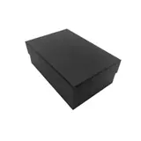 Boîte cadeau noire carton kraft 11 x 16 x 6 cm - Paquet de 6 - Black Friday