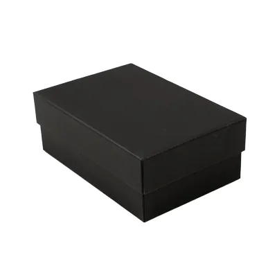 Boîte cadeau noire carton kraft 11 x 16 x 6 cm - Paquet de 6 - Boites cloches-3