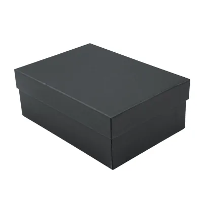 Boîte cadeau noire carton kraft 15 x 21 x 8 cm - Paquet de 4 - Boites cloches-3