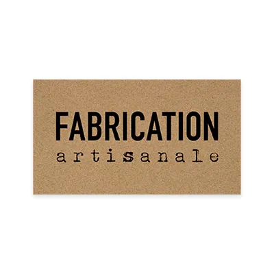 Étiquettes cadeaux adhésives rectangulaires Fabrication artisanale brun/noir 45 x 25 mm – Paquet de 500 - Étiquettes cadeaux adhésives