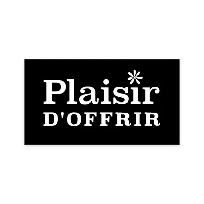 Étiquettes cadeaux adhésives rectangulaires Plaisir d'offrir noir/blanc 45 x 25 mm – Paquet de 500 - Étiquettes cadeaux adhésives
