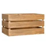 Caisse en bois - Cagette en bois - 60 x 35 x 30 cm - vernie - FSC - Ligne Authentique