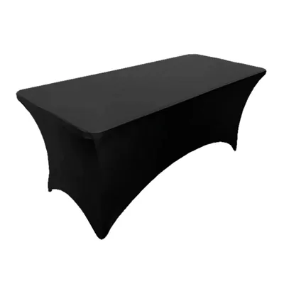 Housse de table extensible pour table 183 x 76 x 74 cm, noir - Tables pliantes, Tables traiteur