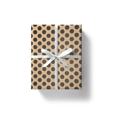 Papier cadeau à pois - Papiers cadeaux kraft à motifs-2