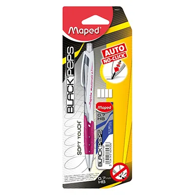 Porte-mines Black Peps - 0,7 mm + étui mines rechargeable - Porte-mines, Crayons à papier-4