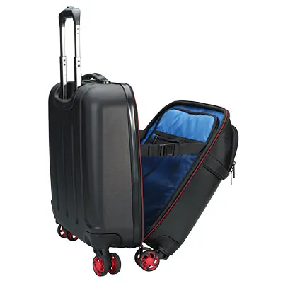 Trolley valise porte-documents à roulettes - coque noir / rouge - Porte-blocs, Sacoches, Trolleys-2