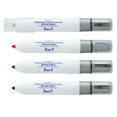 Marqueurs effaçables pour tableau blanc - 3 couleurs  - Marqueurs, Feutres craies