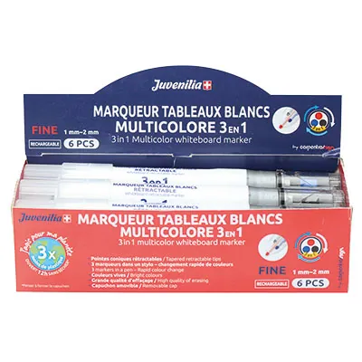Marqueurs effaçables pour tableau blanc - 3 couleurs  - Marqueurs, Feutres craies-2