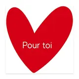 Étiquette cadeau adhésive forme cœur Pour toi rouge/blanc 65 x 65 mm – Paquet de 200 - Étiquettes et Bons cadeaux St Valentin