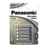 Pack 4 Piles alcalines AAA LR03 Everyday Power PANASONIC 1,5V - Piles