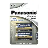 Pile alcaline LR14 C Everyday Power PANASONIC 1,5V 9,3Ah – Blister de 2 - Piles
