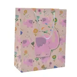 Sac papier motif éléphants 26x12x32 cm – Paquet de 20