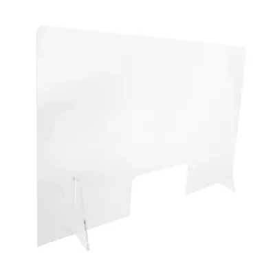 Écran de protection transparent anti projection pour comptoir 99 x H 66 cm - Vitres de protection de comptoir
