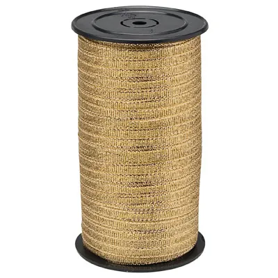 Ruban doré tissé Glittex 5 mm x 50 m - Rubans cadeaux, Rubans tissu, Cordons