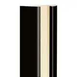 Moulure bois pour crémaillère 10 x 4 x 240 cm - Noir brillant - Lot de 2 - Ligne City