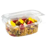 Barquette avec couvercle charnière 1000 ml 18,5 x 15,5 x 6,8 cm - Barquette plastique - Lot de 50 - Barquettes plastique