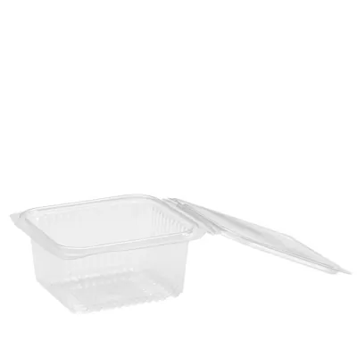 Barquette avec couvercle charnière 375 ml 12,7 x 11,5 x 5,5 cm - Barquette plastique - Lot de 50 - Barquettes plastique-2