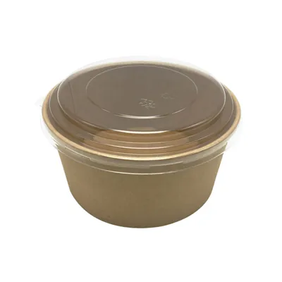 Saladier carton rond brun 1L ø 15 x 7,5 cm - Bol kraft - Bol salade - Lot de 50 - Boîtes salade, Bols salade-3