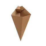 Cornet de frites carton kraft 13,5 x 22,5 cm - Pochette frites - Lot de 100 - Emballage snacking