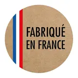 Étiquette adhésive kraft ronde “Fabriqué en France” ø35 mm certifiée FSC – boîte de 500 - Étiquettes adhésives alimentaires