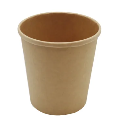 Pot à soupe carton kraft avec revêtement 470 ml ø 9,6 x ø 7,5 x 10 cm - Pot carton - Lot de 25 - Bols et pots en carton et kraft