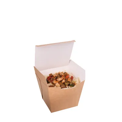 Pot à pâtes carton 780 ml - Emballage pasta box - Brun - Lot de 25 - Boites snacking