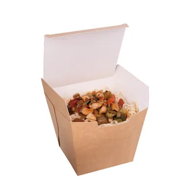 Pot à pâtes carton 950 ml - Emballage pasta box - Brun - Lot de 25 - Boites snacking