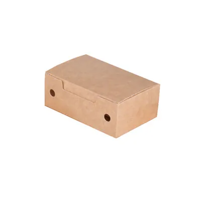 Boîte nuggets 14,5 x 9 x 4,5 cm - Boîte kraft 9 -10 nuggets - Boîte à emporter carton - Lot de 50 - Emballage snacking-2