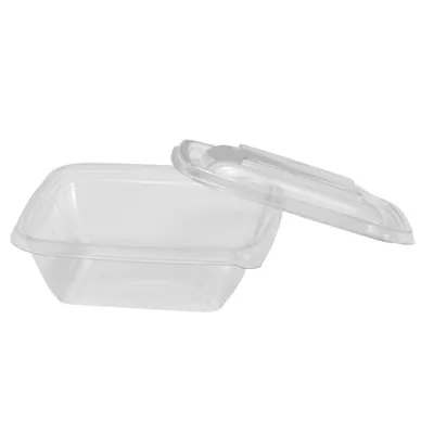 Barquette sans couvercle 250 ml 12,5 x 12,5 x 3,8 cm - Barquette plastique - Lot de 50 - Saladiers-2