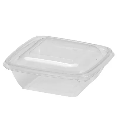 Barquette sans couvercle 250 ml 12,5 x 12,5 x 3,8 cm - Barquette plastique - Lot de 50 - Saladiers-3