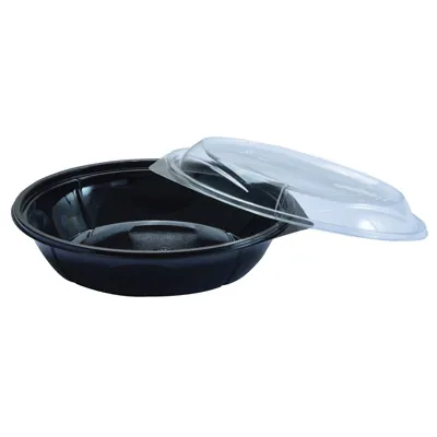 Bol salade 800 ml plastique Noir ø 21,5 x 4,5 cm - Bol plastique - Lot de 150 - Boîtes salade, Bols salade-3
