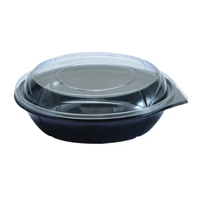 Bol salade 800 ml plastique Noir ø 21,5 x 4,5 cm - Bol plastique - Lot de 150 - Boîtes salade, Bols salade-4