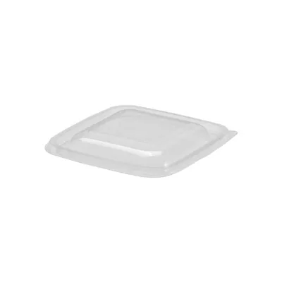 Couvercle plastique pour barquette carrée 12,5 x 12,5 x 1,7 cm - Lot de 50 - Saladiers