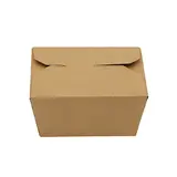 Boîte repas carton kraft 800 ml 13,2 x 10,4 x 6,4 cm - Lunchbox carton - Lot de 50 - Boîtes repas jetables, Plateaux compartimentés