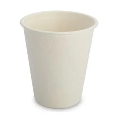 Gobelet boisson chaude 35 cl ø 9 x 9,7 cm - Gobelet bagasse - Gobelet café - Blanc - Lot de 50 - Gobelets carton, Gobelets café