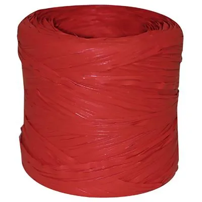 Raphia synthétique rouge - Bobine de 200m - Raphias