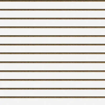 Panneau rainuré entraxe 10 cm 120 x 120 cm ép. 18 mm MDF - Blanc craie – Lot de 2 - Panneaux rainurés