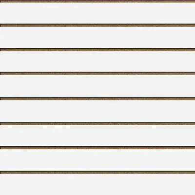Panneau rainuré entraxe 15 cm 120 x 120 cm ép. 18 mm MDF - Blanc craie – Lot de 2 - Panneaux rainurés