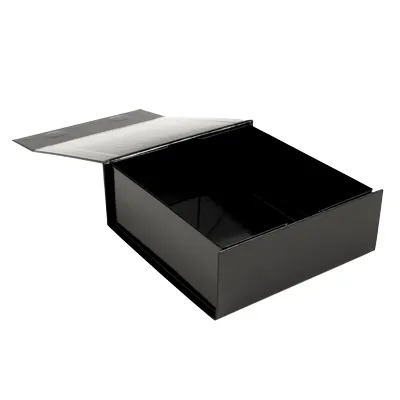 Boîtes aimantées - noir brillant - 31 x 25 x H 12,5 cm - par 5 - Boites aimantées-4