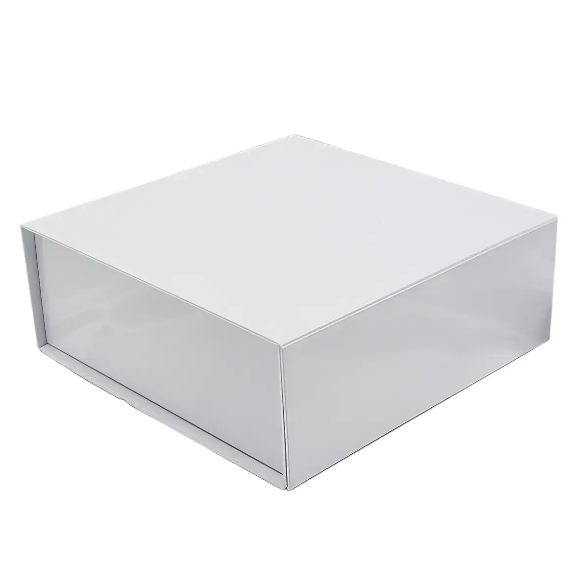 Boîtes aimantées - blanc brillant - 16 x 16 x H 6 cm - par 5 - Boites aimantées