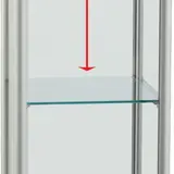 Étagère en verre pour vitrine 36,3 x 36,3 cm - Vitrines alu tablettes réglables