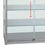Etagère en verre pour vitrine 86,3 x 45,2 cm - Vitrines alu tablettes réglables
