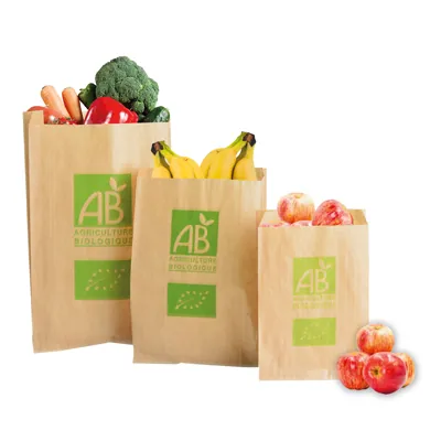 Sac fruits et légumes Bio kraft brun 3kg 23 x 8 x 34 cm - Sac papier primeur - Lot de 1000 - Sacs fruits et légumes-2